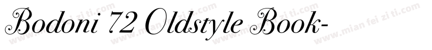 Bodoni 72 Oldstyle Book字体转换